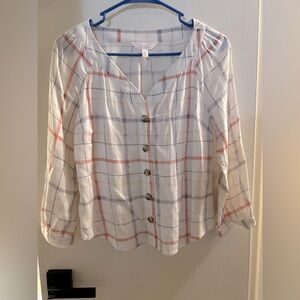 Cute 3/4 sleeve button down